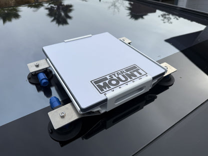 Black Star-Mount MINI Explorer PRO mount by Star Mount Systems for secure gear attachment and versatile mounting options.