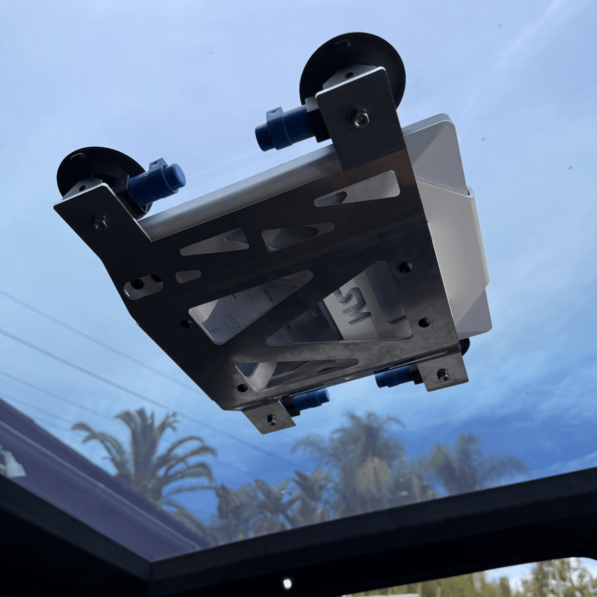 Black Star-Mount MINI Explorer PRO mount by Star Mount Systems for secure equipment attachment and versatile mounting options.