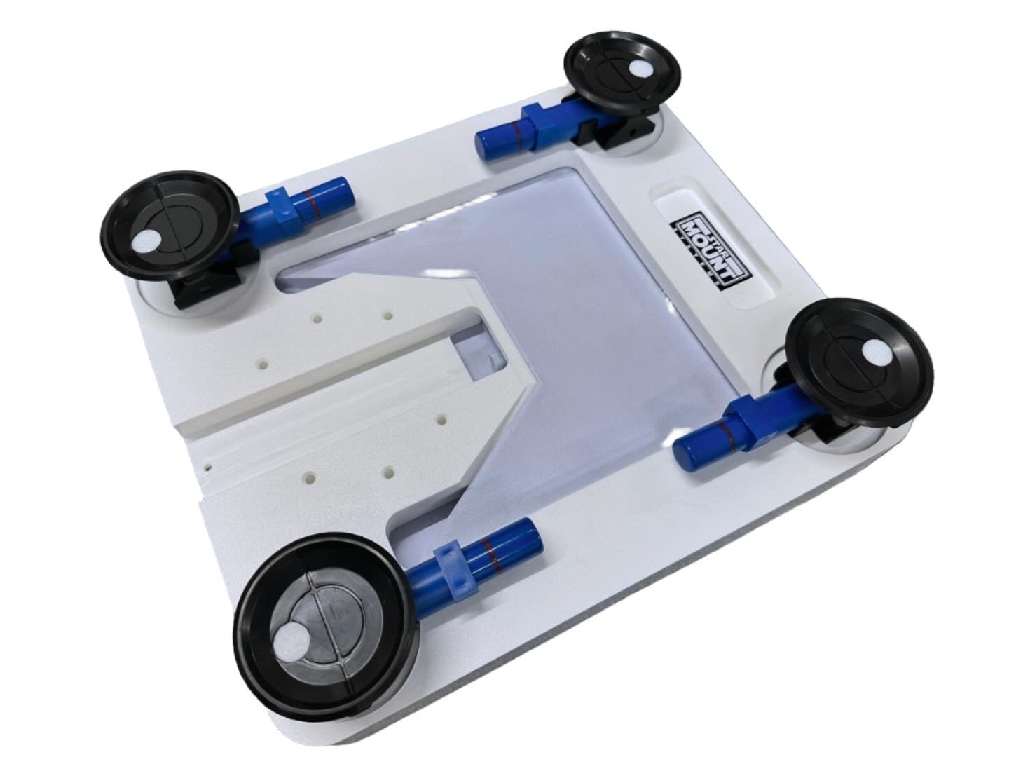 Black Star-Mount MINI Voyager mount by Star Mount Systems, compact camera or accessory mount on a flat surface.