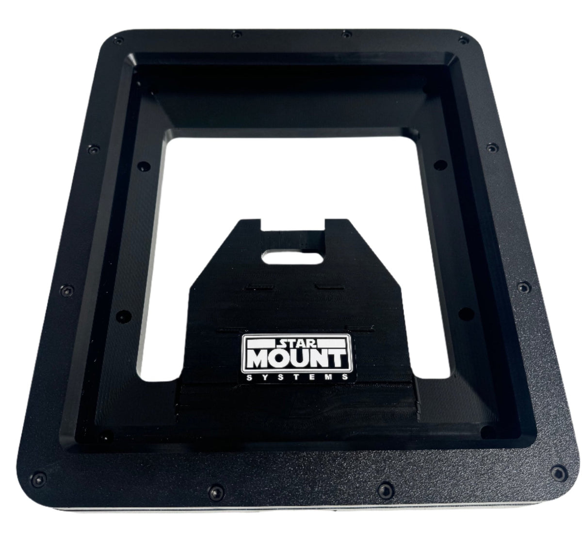 Black Star Mount Systems MINI Voyager mount for cameras and accessories, designed for secure attachment and versatile use.