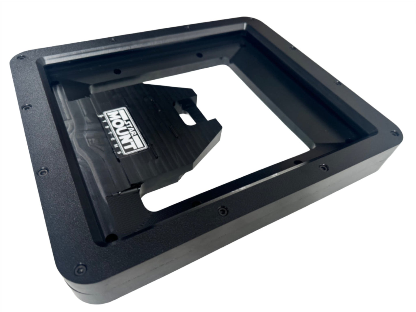 Black Star-Mount Systems Mini Voyager Mount for secure camera and accessory attachment on various surfaces.