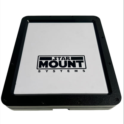 Black Star-Mount Systems MINI Voyager mount for cameras or equipment, showing compact, durable mounting hardware with secure locking mechanism.