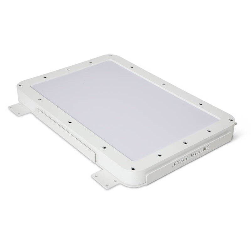 Black Star Mount Voyager mount by Star Mount Systems for Gen 3 Starlink satellite dish, designed for secure outdoor installation.