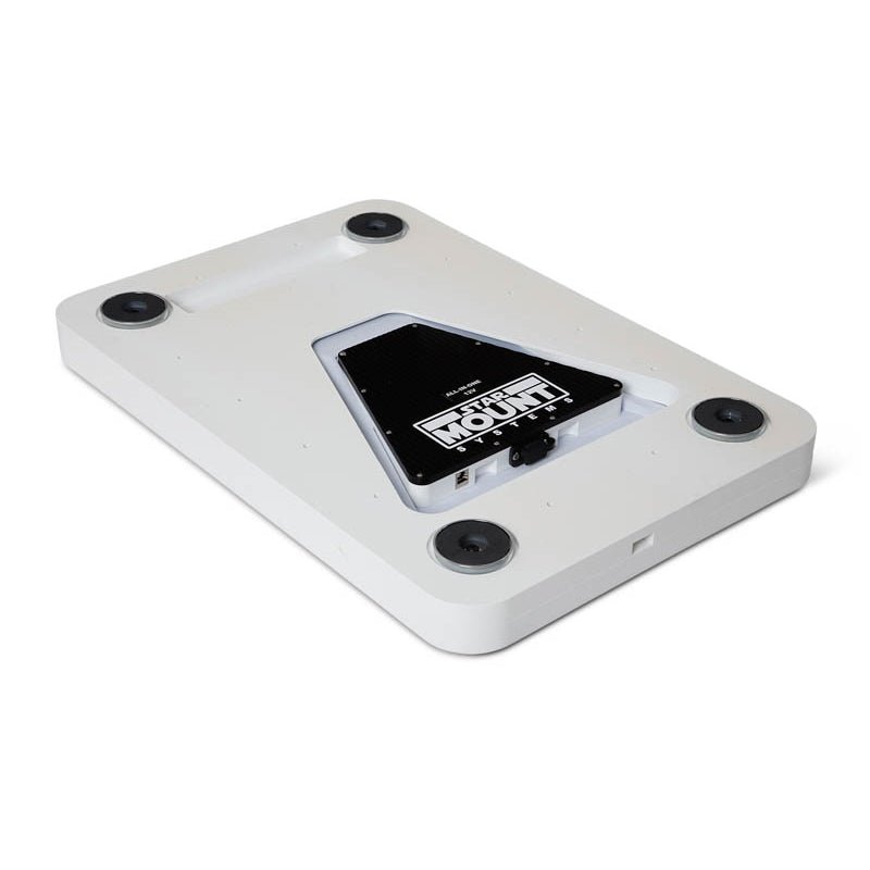 Black Star Mount Voyager mount for Gen 3 Starlink by Star Mount Systems, designed for secure satellite dish installation.