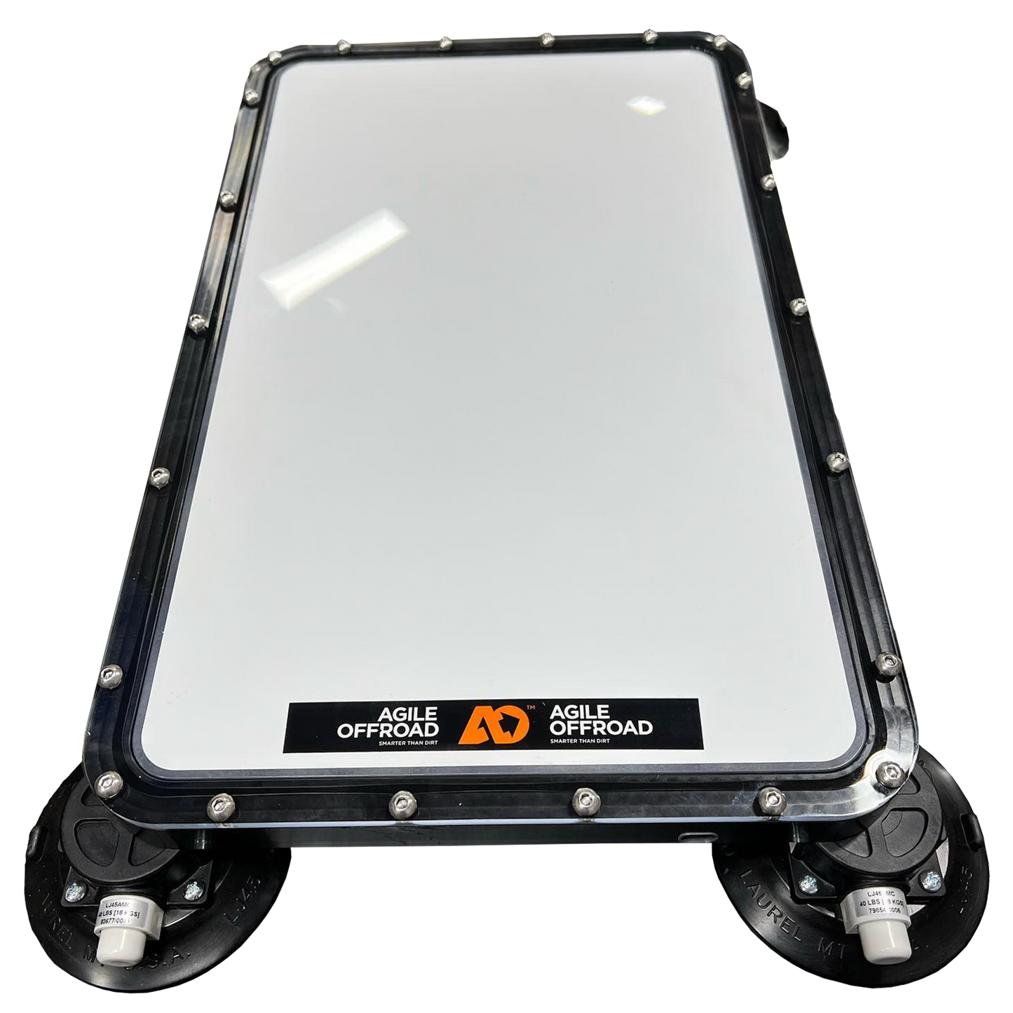 Star Mount Systems flat mount low profile bracket for Starlink Dishy satellite dish, shown in a sleek, low-profile mounting setup.