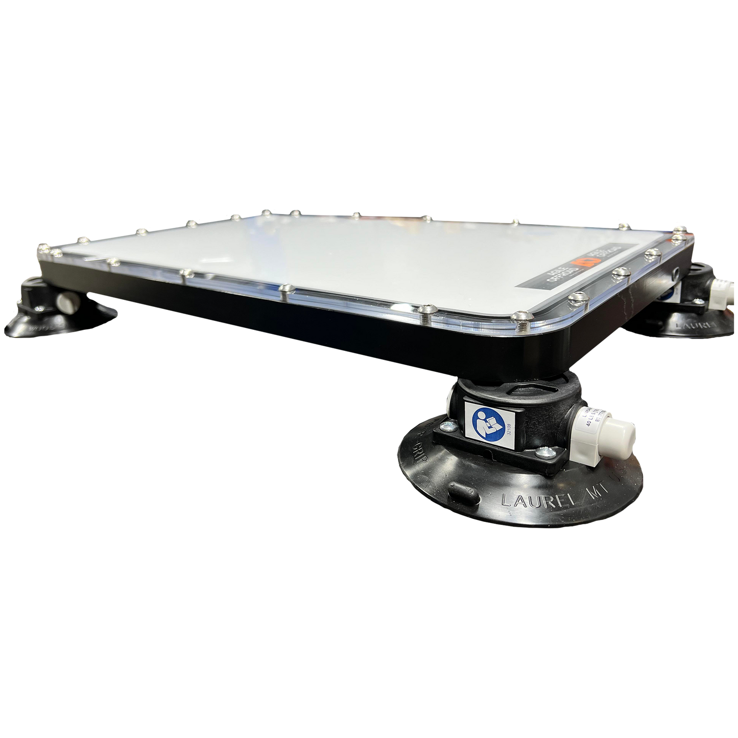 Flat mount low profile bracket for Starlink Dishy by Star Mount Systems, designed for secure outdoor satellite dish installation.