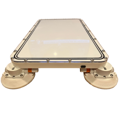 Flat mount low profile for Starlink Dishy by Star Mount Systems, showing a sleek, compact mount system for satellite dishes.