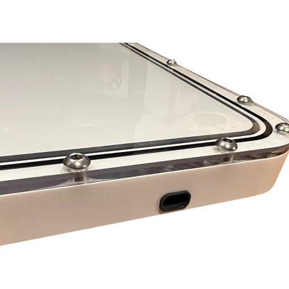 Star Mount Systems flat mount low profile for Starlink Dishy satellite dish, showing sleek, stable mounting solution.
