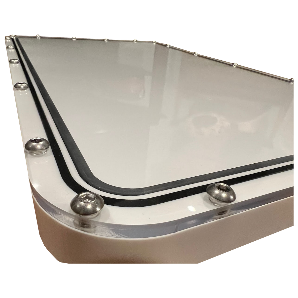 Star Mount Systems flat mount low profile for Starlink Dishy satellite dish, showing a sleek mounting bracket for outdoor installation.