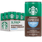 Six packs of Starbucks Doubleshot Espresso & Cream light coffee drinks in 6.5 fl oz cans, showing the beverage and packaging.