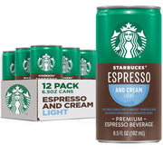 Starbucks Doubleshot Espresso & Cream Light Coffee Drink, 6.5 Fl Oz, 12 Pack - BACKUPMYFILESNOW.COM®
