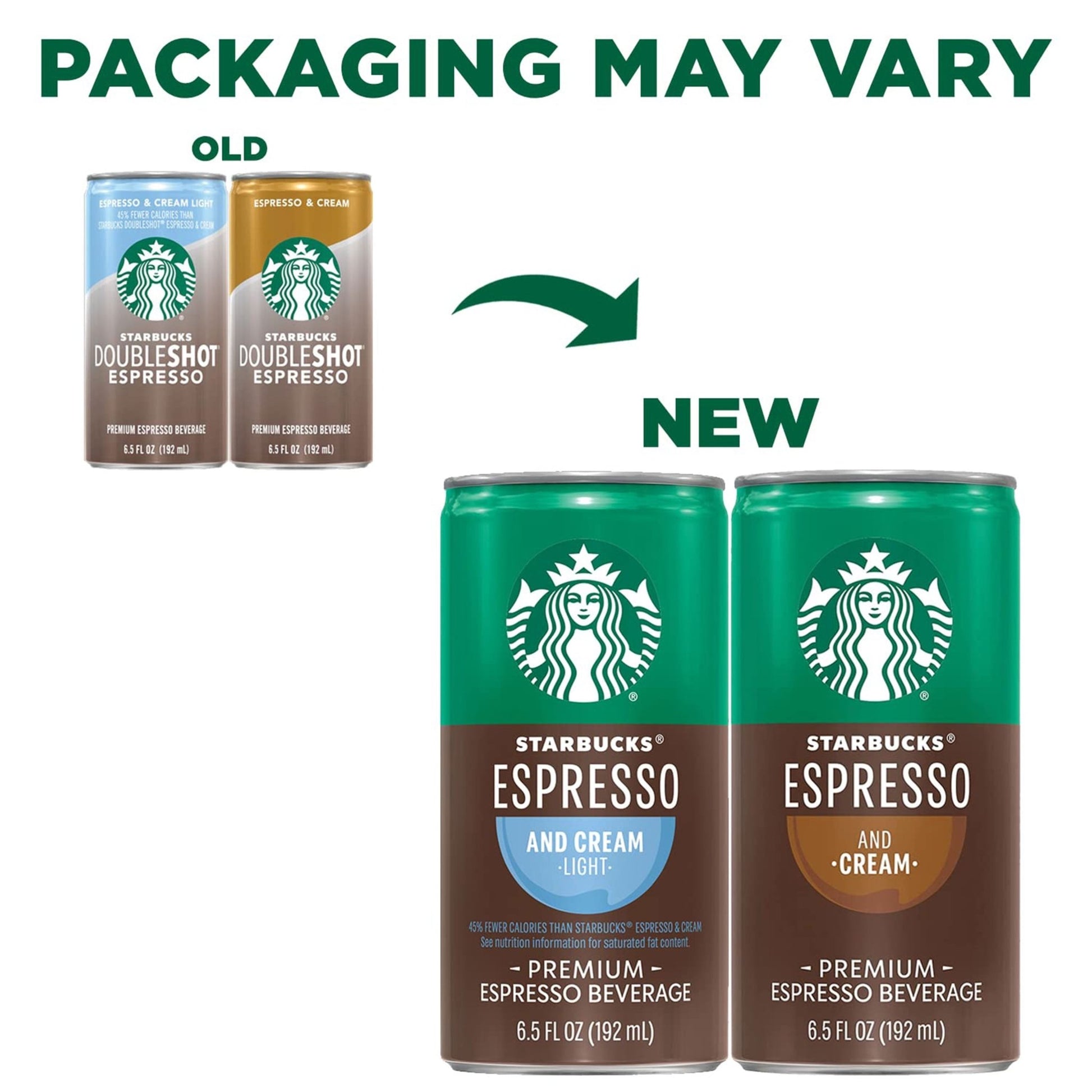 Starbucks Doubleshot Espresso & Cream Light Premium Iced Coffee Drink, 6.5 Fl Oz Cans, 12 Count - BACKUPMYFILESNOW.COM®
