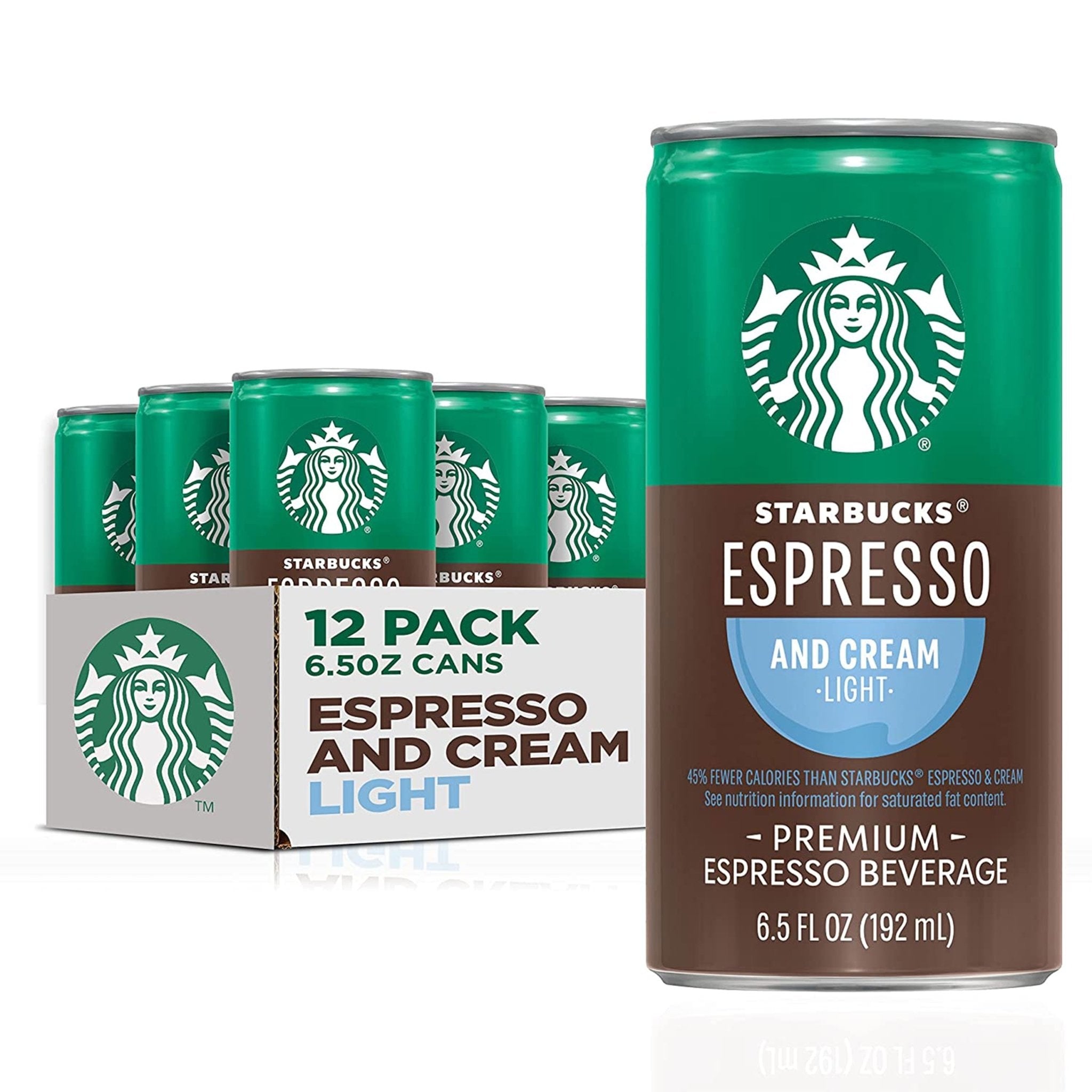 Starbucks Doubleshot Espresso & Cream Light Premium Iced Coffee Drink, 6.5 Fl Oz Cans, 12 Count - BACKUPMYFILESNOW.COM®