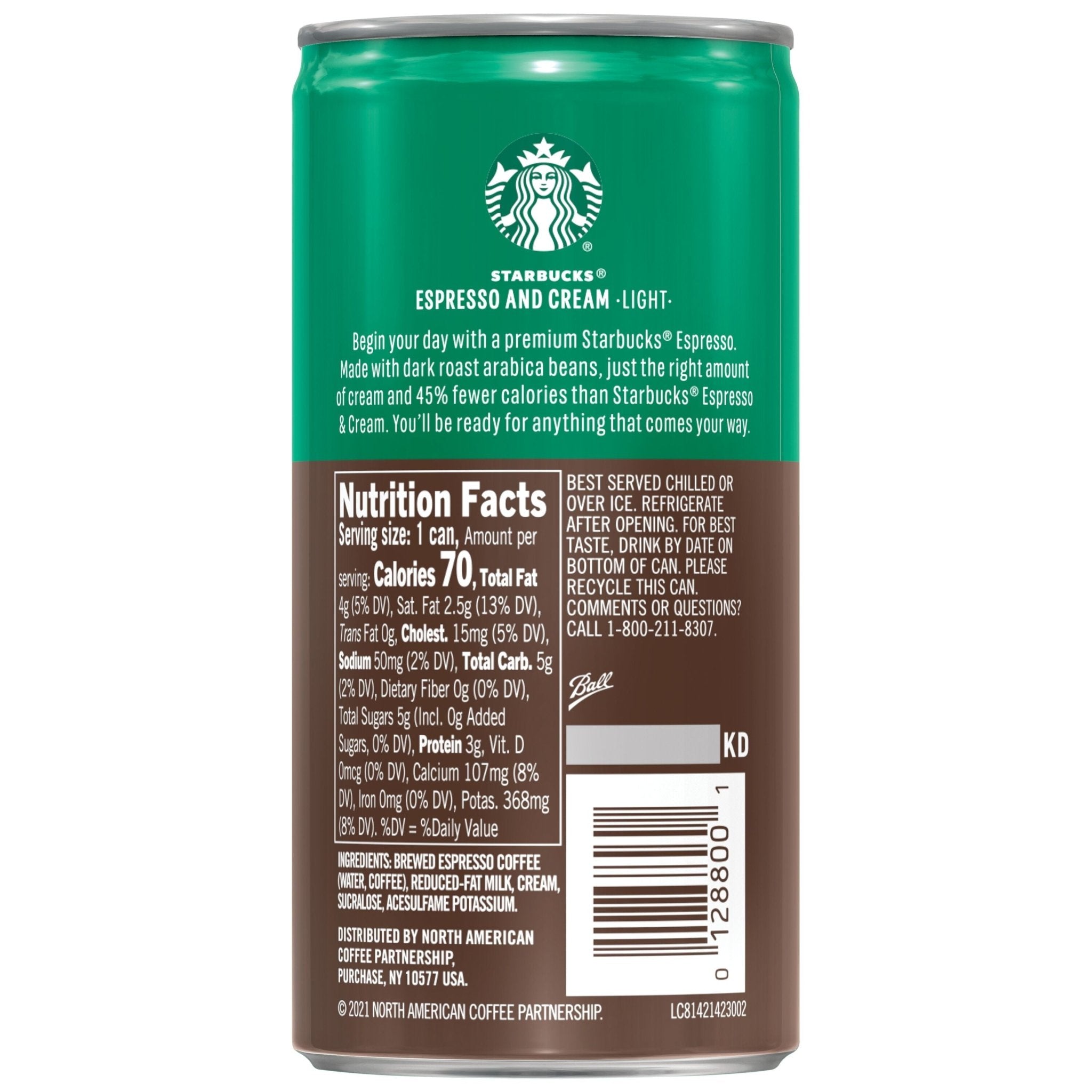 Starbucks Doubleshot Espresso & Cream Light Premium Iced Coffee Drink, 6.5 Fl Oz Cans, 12 Count - BACKUPMYFILESNOW.COM®