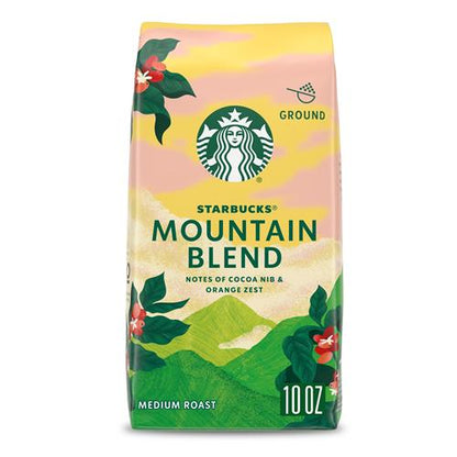 Starbucks Ground Coffee, Medium Light Roast Coffee, Mountain Blend, 100% Arabica, Limited Edition, 1 Bag (10 Oz) - BACKUPMYFILESNOW.COM®