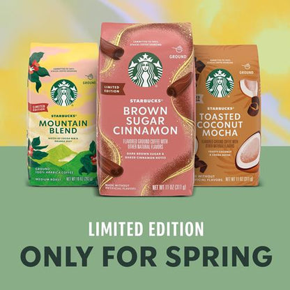 Starbucks Ground Coffee, Medium Light Roast Coffee, Mountain Blend, 100% Arabica, Limited Edition, 1 Bag (10 Oz) - BACKUPMYFILESNOW.COM®