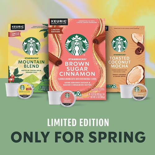 Starbucks K-Cup Coffee Pods, Medium Light Roast Coffee, Mountain Blend For Keurig Coffee Makers, 100% Arabica, Limited Edition, 1 Box (10 Pods) - BACKUPMYFILESNOW.COM®