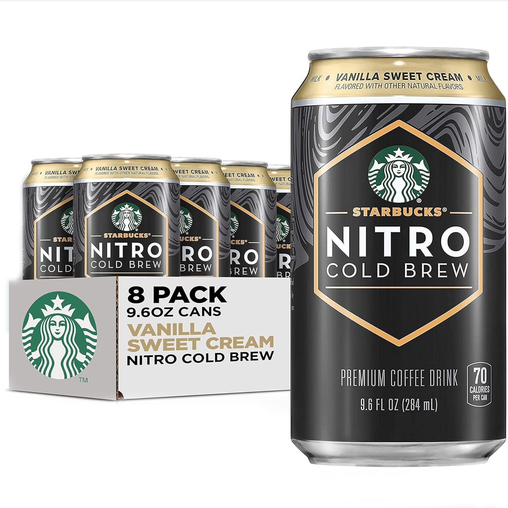 Starbucks Nitro Cold Brew Vanilla Premium Iced Coffee Drink, 9.6 Fl Oz, 8 Pack Cans - BACKUPMYFILESNOW.COM®