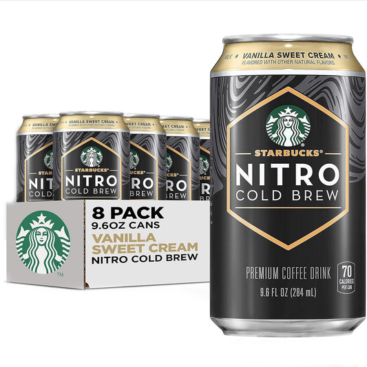 Starbucks Nitro Cold Brew Vanilla Premium Iced Coffee Drink, 9.6 Fl Oz, 8 Pack Cans - BACKUPMYFILESNOW.COM®