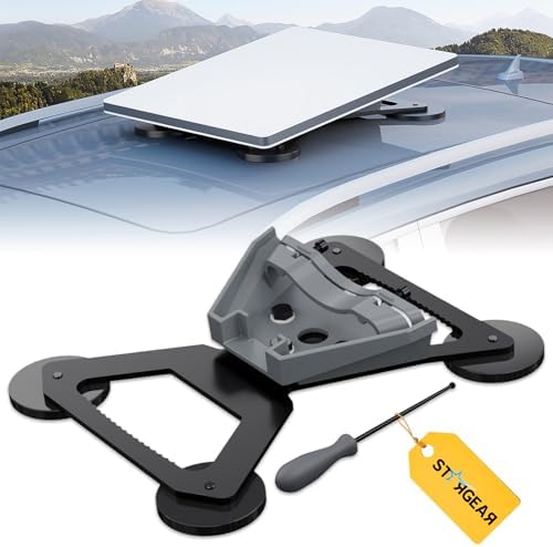 Starlink Mini Mount by STARGEAR with magnetic 200lbs heavy-duty bases, adjustable lockable aluminum alloy mount for RV, car, boat, truck