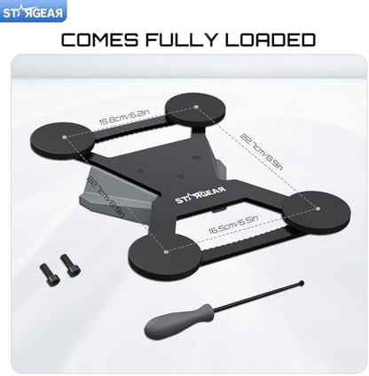 Starlink Mini Mount by STARGEAR with heavy-duty magnetic base, adjustable, lockable aluminum alloy mount for RV, car, boat, and truck.