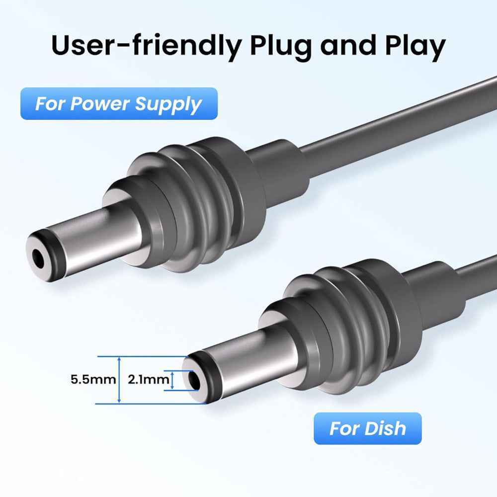 Starlink Mini DC Power Cable Replacement | Waterproof 18AWG | 2M-5M Options - BACKUPMYFILESNOW.COM®