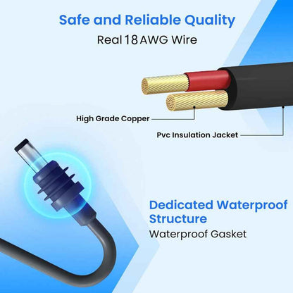 Starlink Mini DC Power Cable Replacement | Waterproof 18AWG | 2M-5M Options - BACKUPMYFILESNOW.COM®