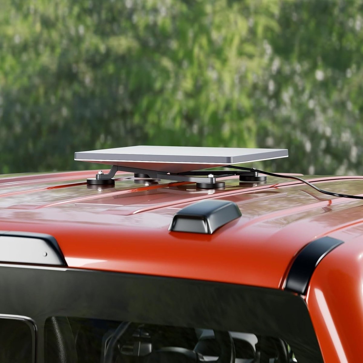 Starlink Mini Magnetic Roof Mount for RV and Van with quick release, compatible with Starlink satellite internet system.