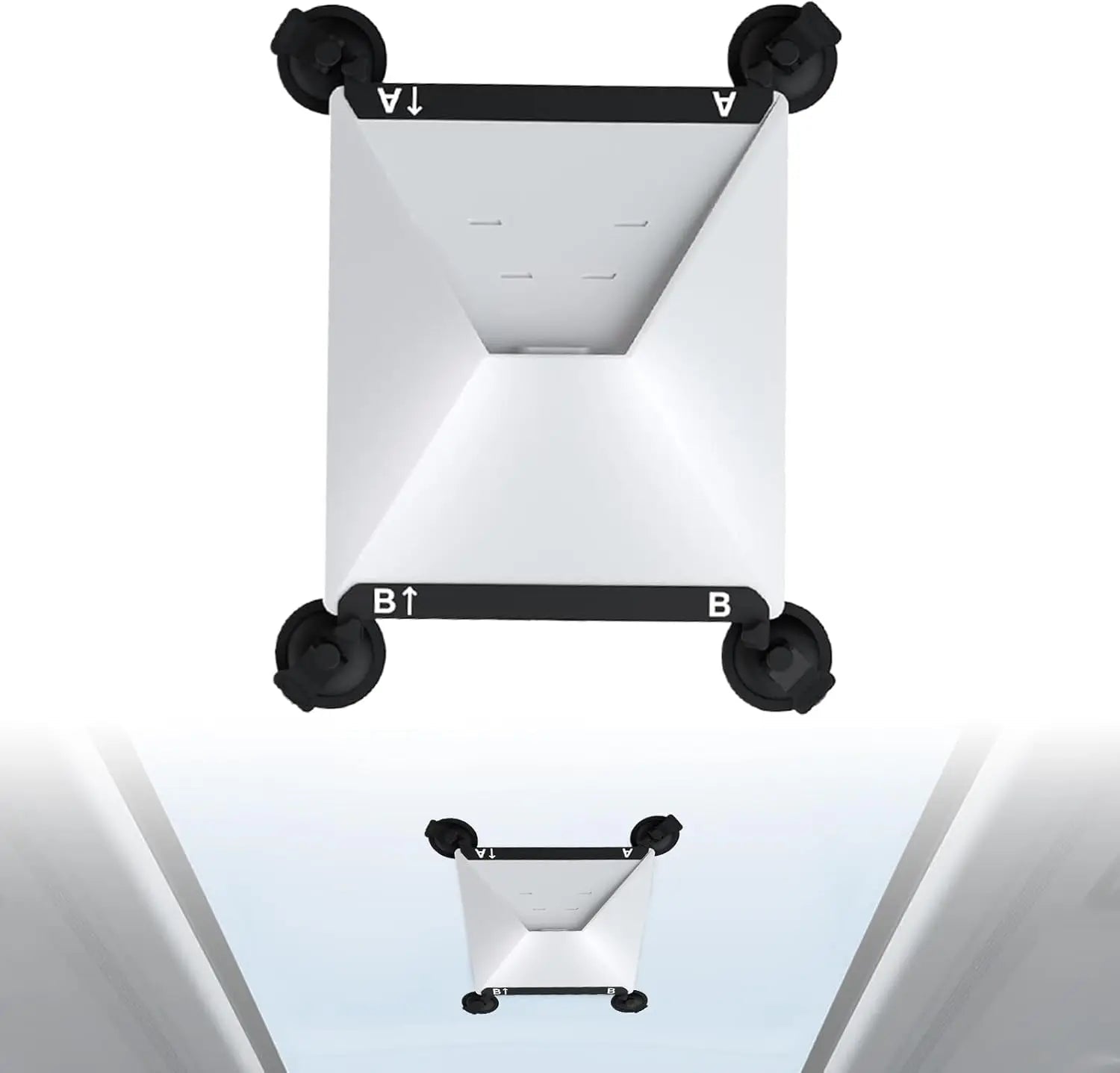 Starlink Mini Suction Cup Mount, 4-Carrier Car Window/Roof Mount Bracket for Starlink Mini Satellite Dish - BACKUPMYFILESNOW.COM®