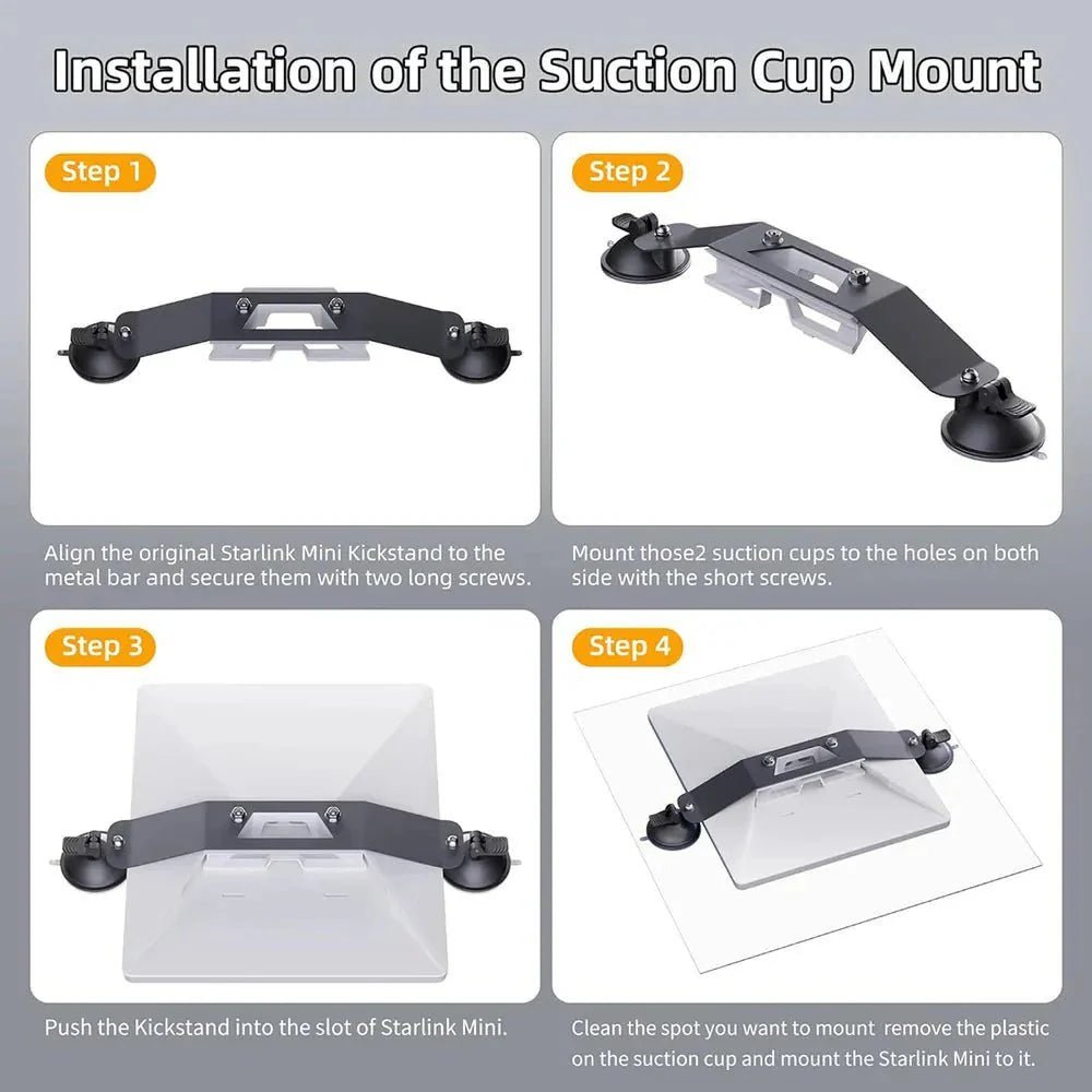 Starlink Mini Suction Cup Mount | Car Window & Sunroof Mount - BACKUPMYFILESNOW.COM®