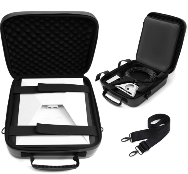 Starlink Mini Travel Case by Tesery, lightweight waterproof EVA bag for compact storage of Starlink equipment.