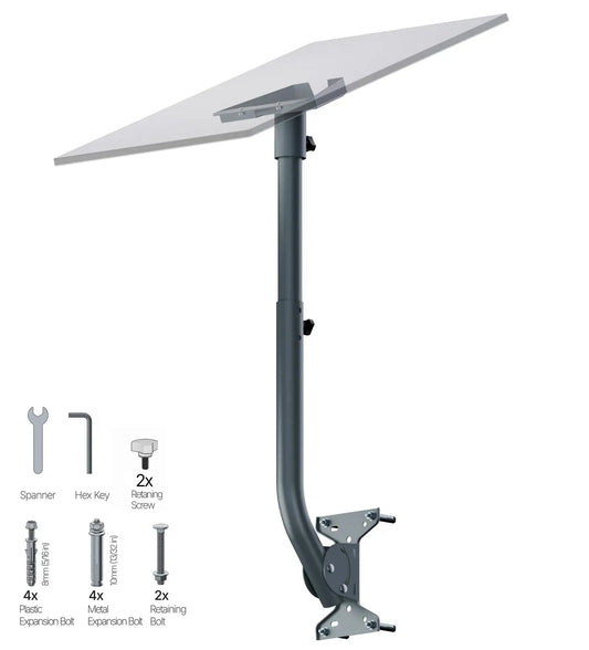 Starlink Standard V3 Mounting Kit with Starlink Gen 3 Pipe Adapter, Angle Adjustable (Curved Lengthen) - BACKUPMYFILESNOW.COM®