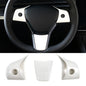 Tesla Model 3 and Y steering wheel cover patch, black leather steering wheel cover for Tesla 2017-2025, Tesery brand.