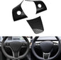 Tesla Model 3 and Y steering wheel cover patch, soft and durable, designed for 2017-2025 models, fits snugly over the steering wheel.