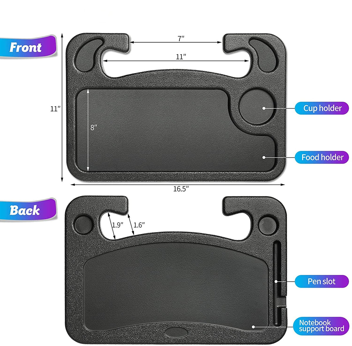 Tesla Model 3/Y/S/X steering wheel desk patch, designed for convenient workspace on the steering wheel.