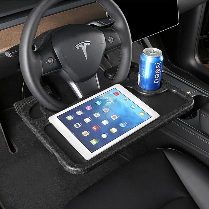 Tesla Model 3/Y/S/X steering wheel desk patch from Tesery Official Store, designed to fit various Tesla models.
