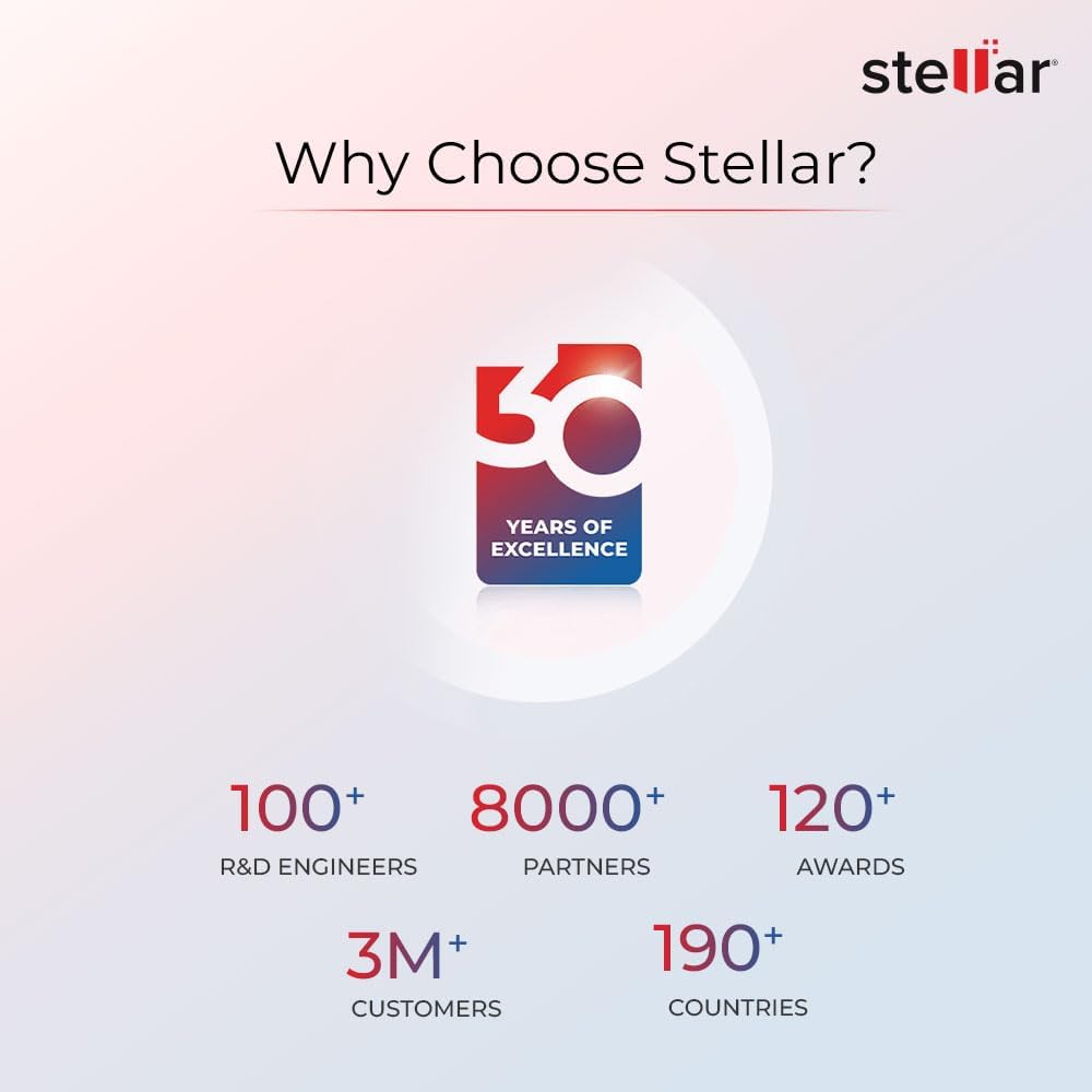 Stellar Data Recovery for Windows Software | Bringing Lost Data Back to Life | 1 PC 1 Year Subscription | Keycard Delivery - BACKUPMYFILESNOW
