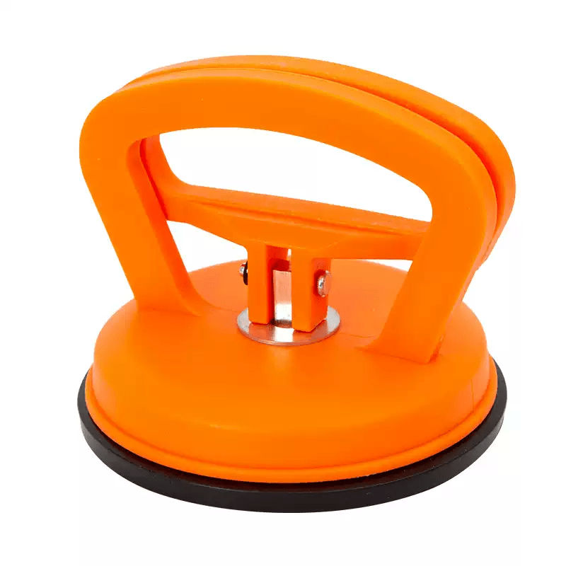 Tesla car dent repair kit with suction cup puller in three colors, two sizes, paint-safe for DIY dent removal.