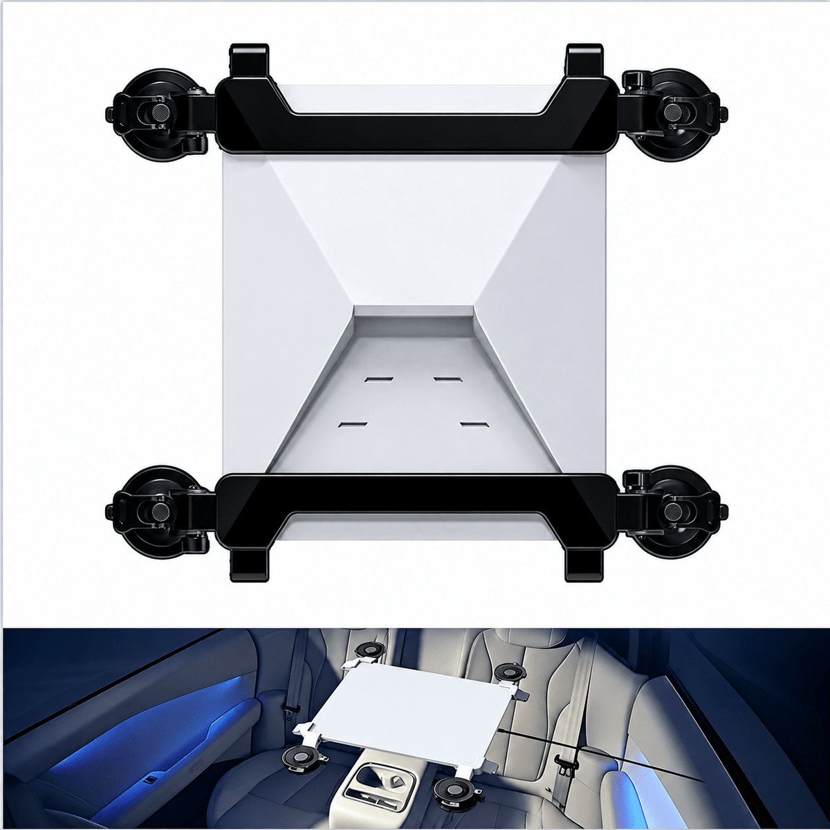 Starlink Mini suction cup mount by Tesery Official Store, shown attached to a surface for secure satellite dish positioning.
