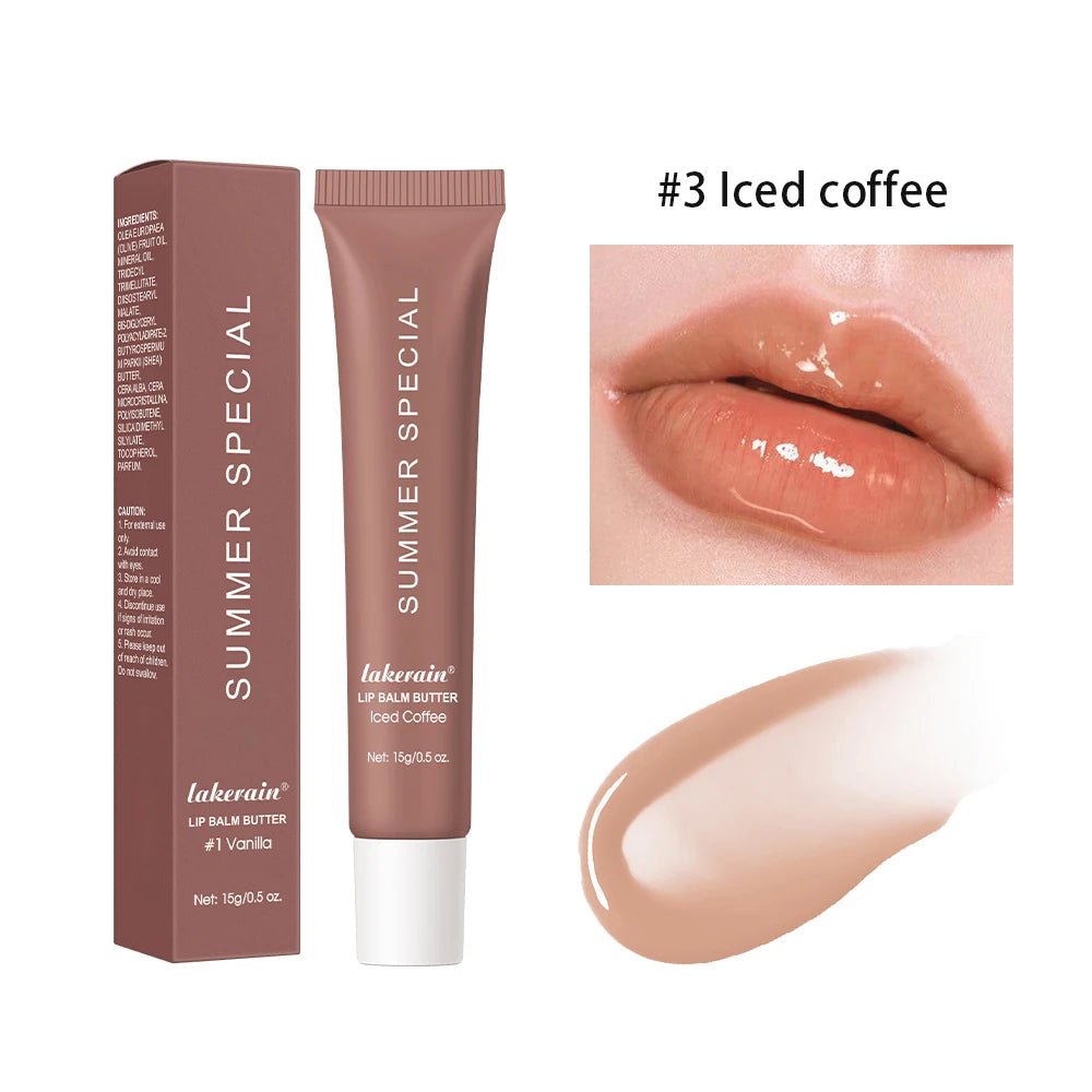 Summer Lip Balm Moisturizing Mirror Lip Gloss Lip Vanilla Mint Iced Coffee Cake Smell Lipstick Transparent Lip Oil Makeup - BACKUPMYFILESNOW.COM®