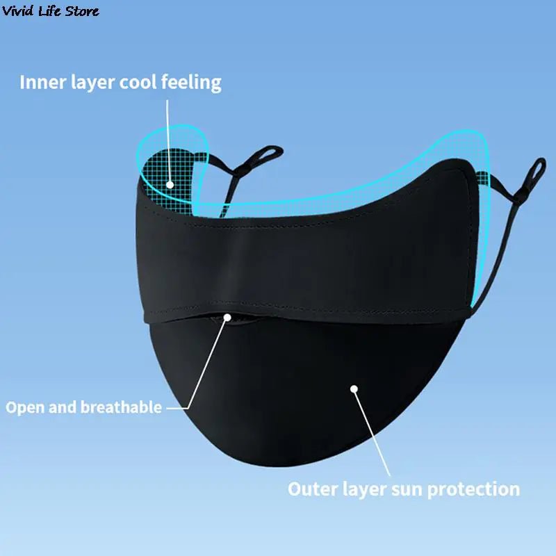 Summer UV Protection Quick - Dry Face Mask with Ear Loops - BACKUPMYFILESNOW