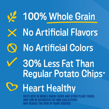 SunChips 100% Whole Grain Original Snack Chips bag, 7 oz, featuring crispy, golden whole grain snack chips from SunChips.