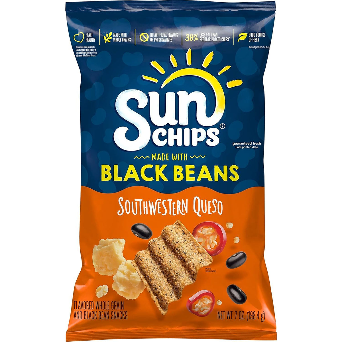 Bowl of SunChips Original Multigrain Snacks in 1.5-ounce packs, showcasing crispy multigrain chips from Sunchips.
