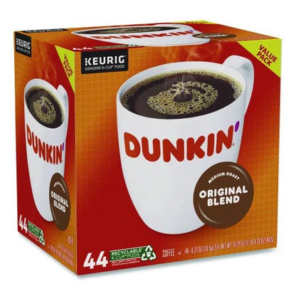 Dunkin Donuts Original Blend K-Cup Pods in 0.37 oz, 44-pack, for coffee makers, by Supplying Depot