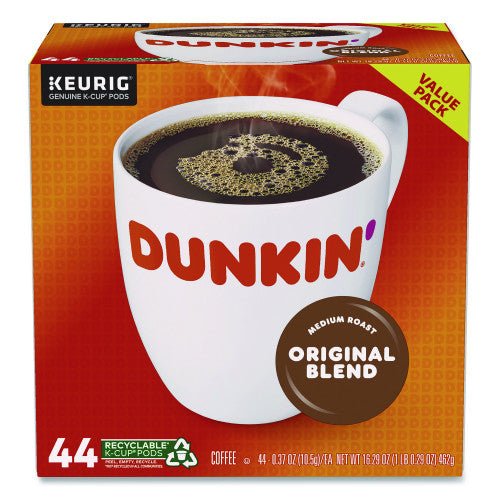 Dunkin Donuts Original Blend K-Cup pods for coffee makers, 0.37 oz each, 44-pack box from Supplying Depot