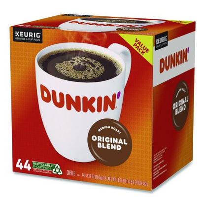Dunkin Donuts Original Blend K-Cup Pods in 0.37 oz, 44-count box, compatible with Keurig coffee makers