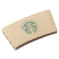 Kraft Starbucks cup sleeves for 12, 16, and 20 oz hot cups, stacked in a carton, by Supplying Depot.