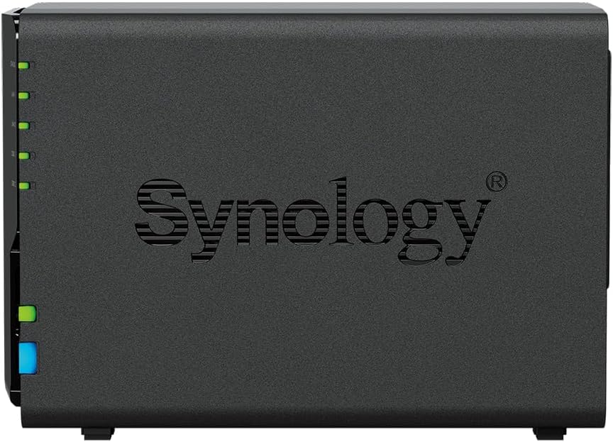 Synology DiskStation DS224+ NAS Server with Celeron 2.0GHz CPU, 6GB Memory, 16TB HDD Storage, 2 x 1GbE LAN Ports, DSM Operating System - BACKUPMYFILESNOW