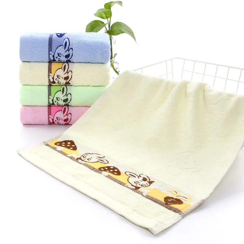 Cotton Towels for Adults and Kids with Umbrella Design.