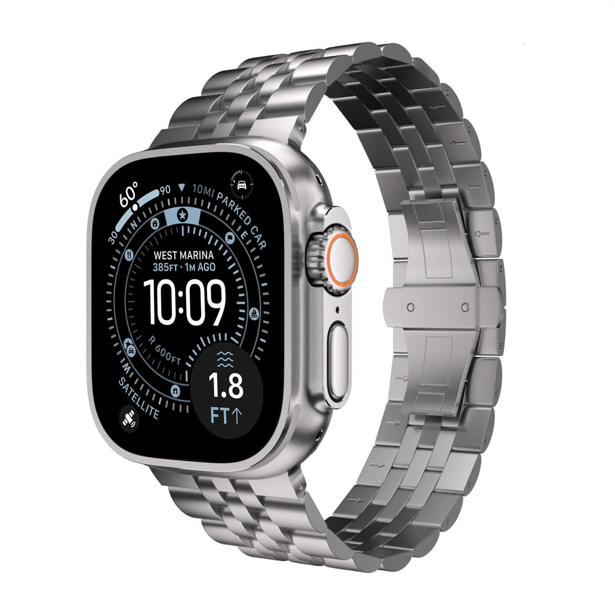 Robust Titanium Band T05, sleek and polished titanium ring with a smooth finish, designed for durability and style.